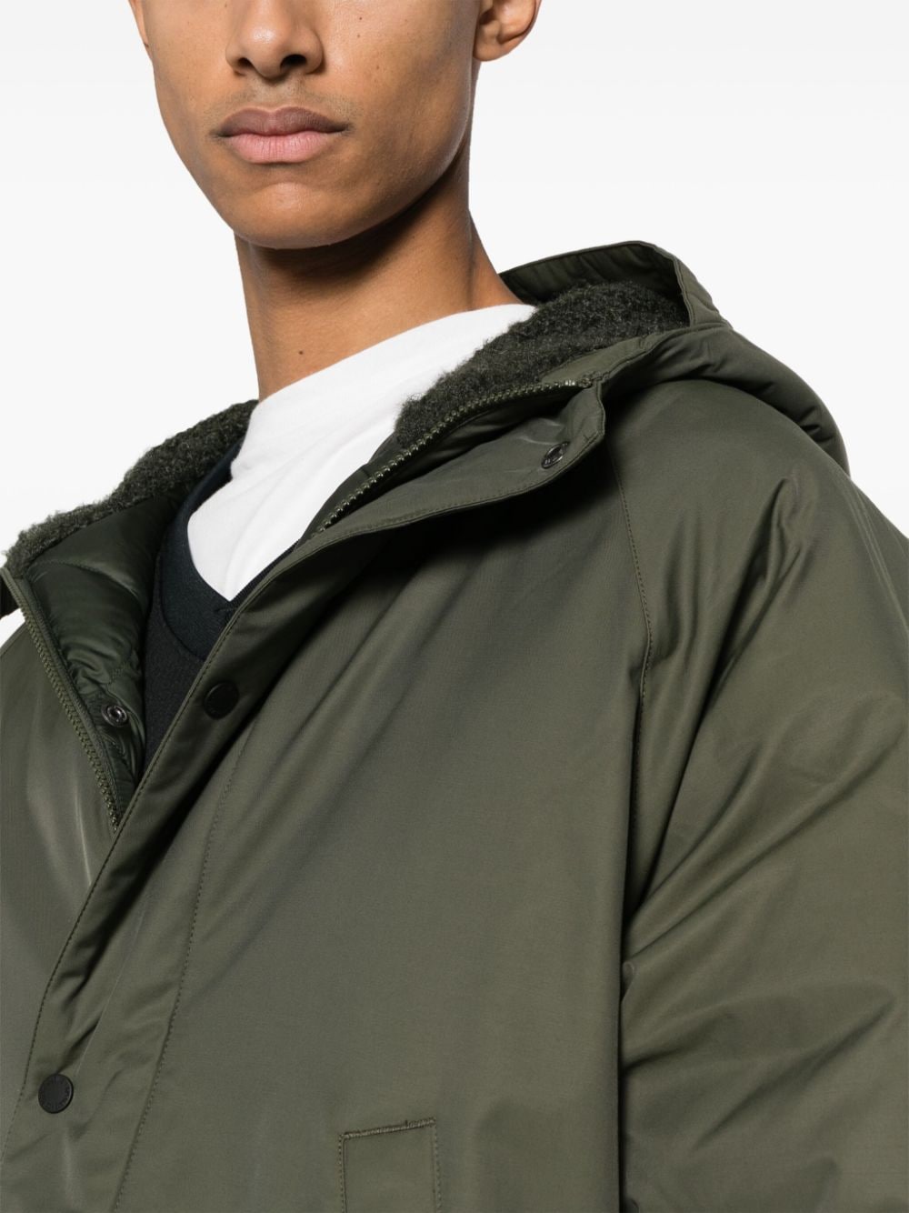 Shop Nike Hooded Padded Lightweight Jacket In Green
