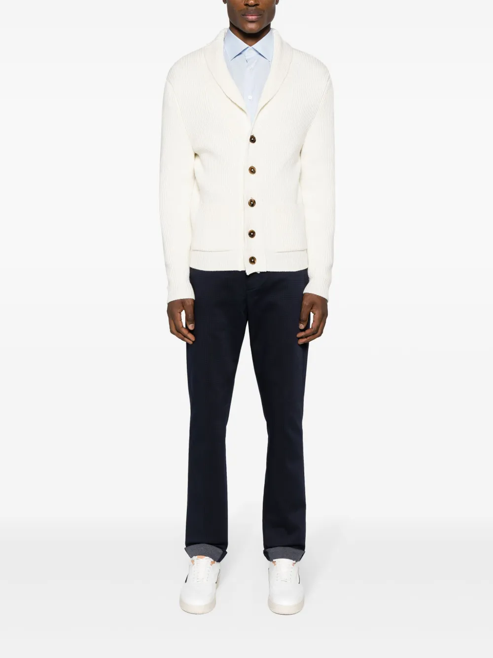 Zegna Overhemd met gespreide kraag - Blauw