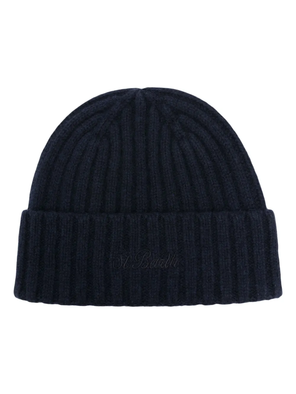 MC2 Saint Barth Wollen muts met geborduurd logo Blauw