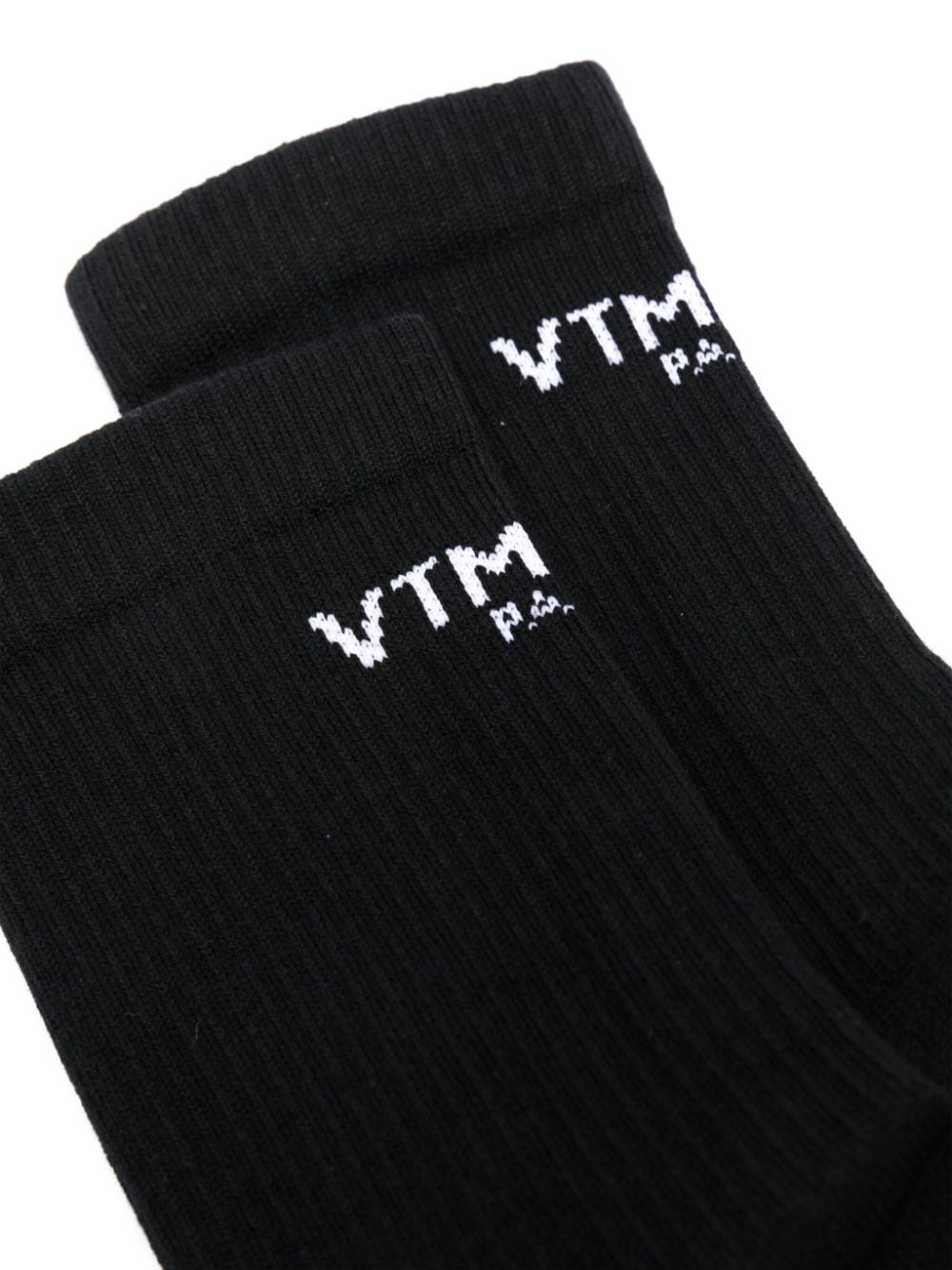 VTMNTS Sokken met intarsia logo Zwart