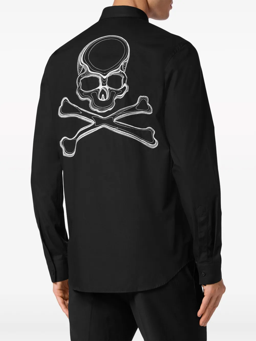 Shop Philipp Plein Sugar Daddy Skull-print Shirt In Black