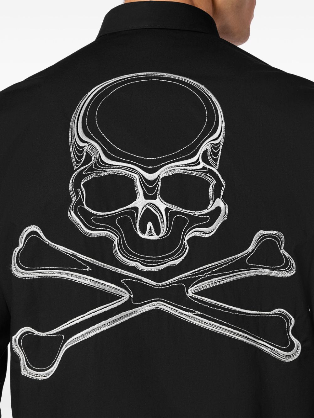 Shop Philipp Plein Sugar Daddy Skull-print Shirt In Black