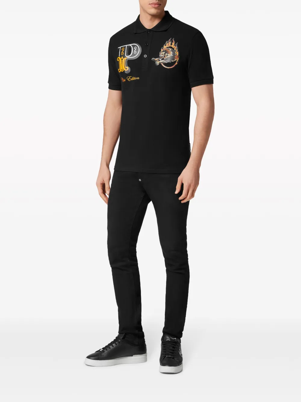 Philipp Plein Katoenen T-shirt - Zwart