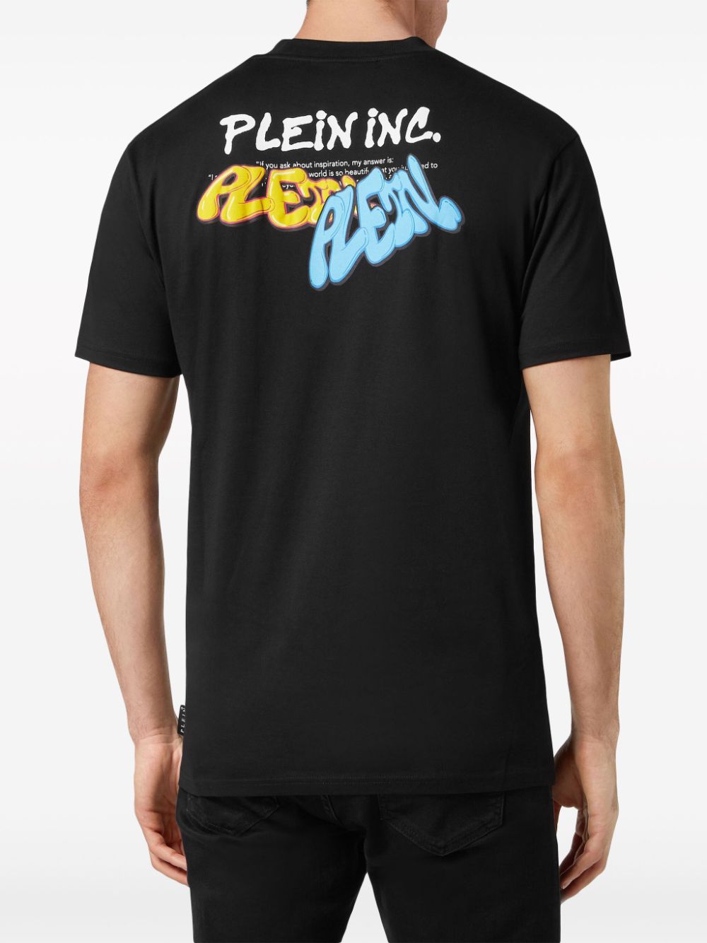 Shop Philipp Plein Bombing Graffiti Cotton T-shirt In Black