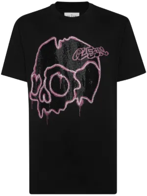 Philipp Plein ラインストーン スカル Tシャツ | ブラック | FARFETCH JP