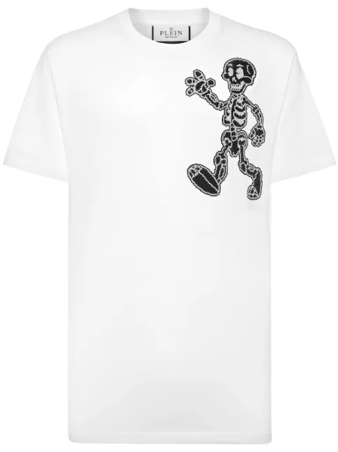 Cheap Philipp Plein Skeleton cotton T-shirt Men