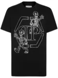 Philipp Plein rhinestone-skeleton cotton T-shirt - Black