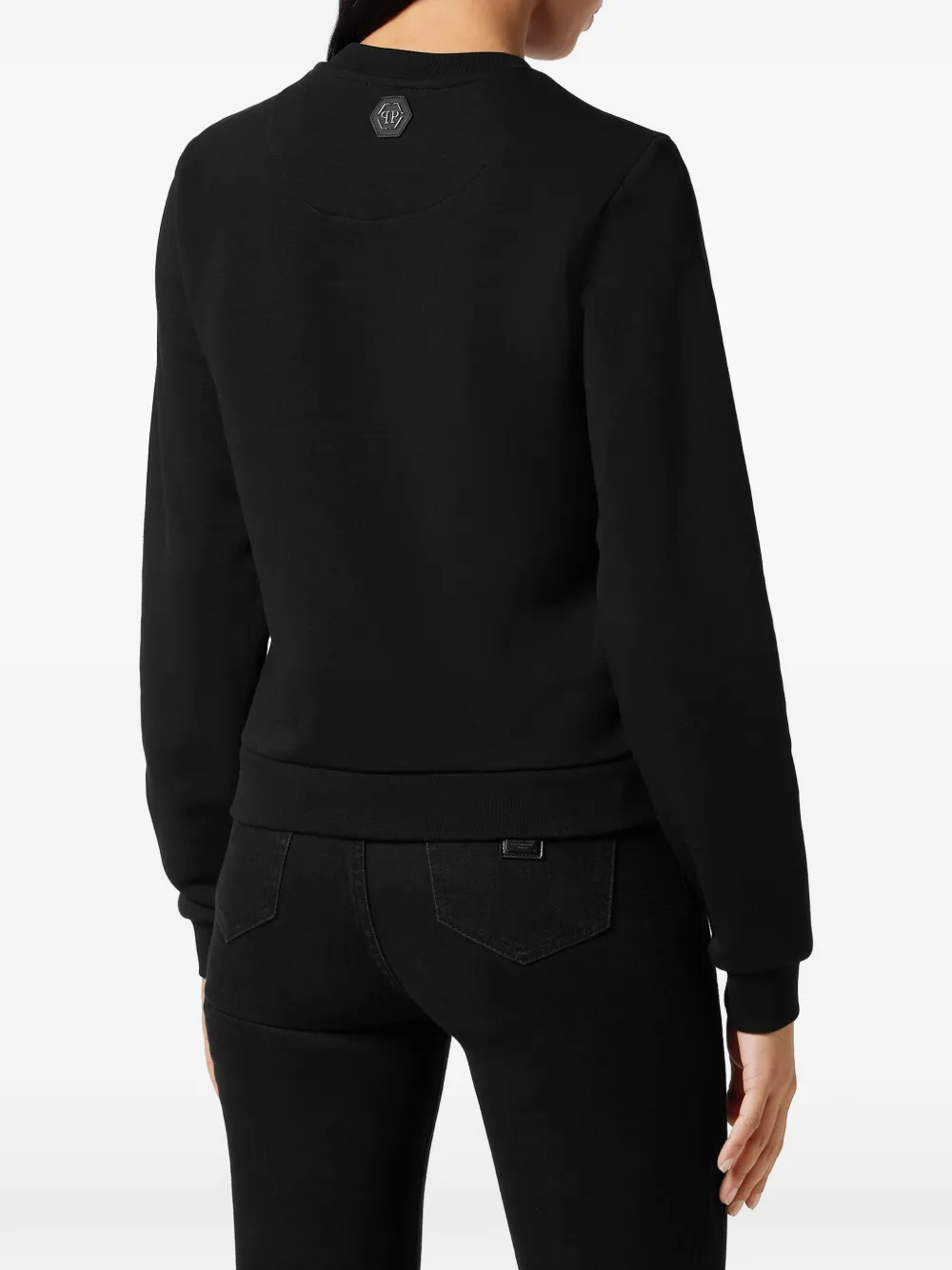 Philipp Plein Sweater verfraaid met stras Zwart