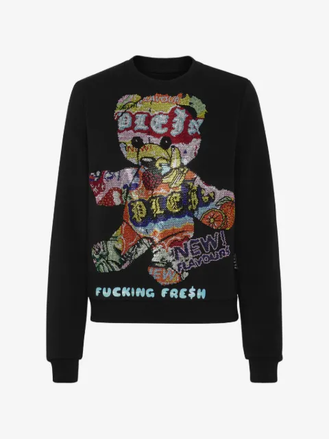 Philipp Plein rhinestone-emebllished jersey sweatshirt