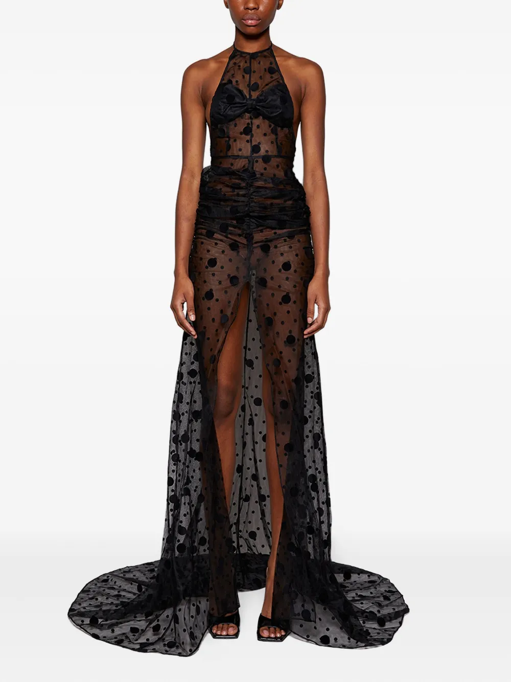 LaQuan Smith Avondjurk met halternek - Zwart