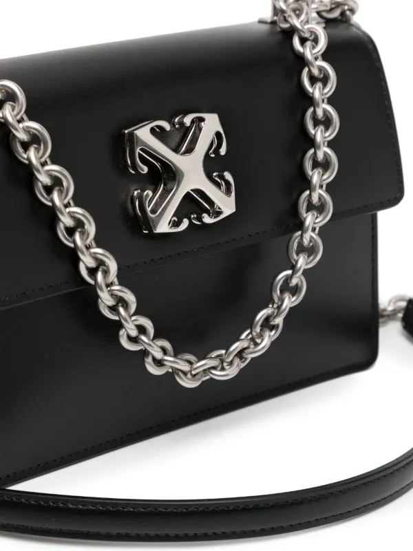 Off White Jitney 2.0 logo plaque Shoulder Bag Black FARFETCH IE