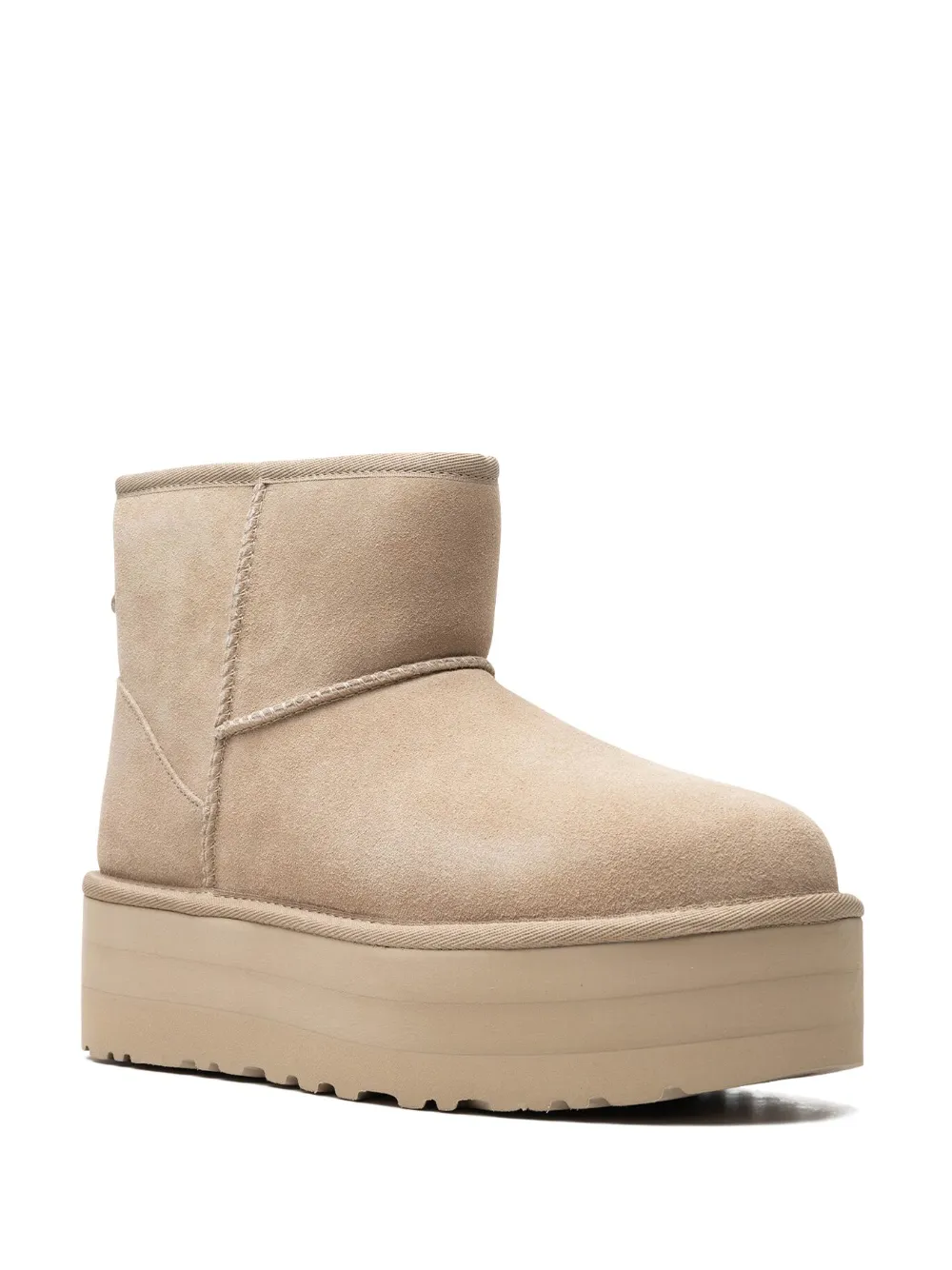 Shop Ugg Classic Mini Platform 50.8mm "mustard Seed" Boots In Neutrals