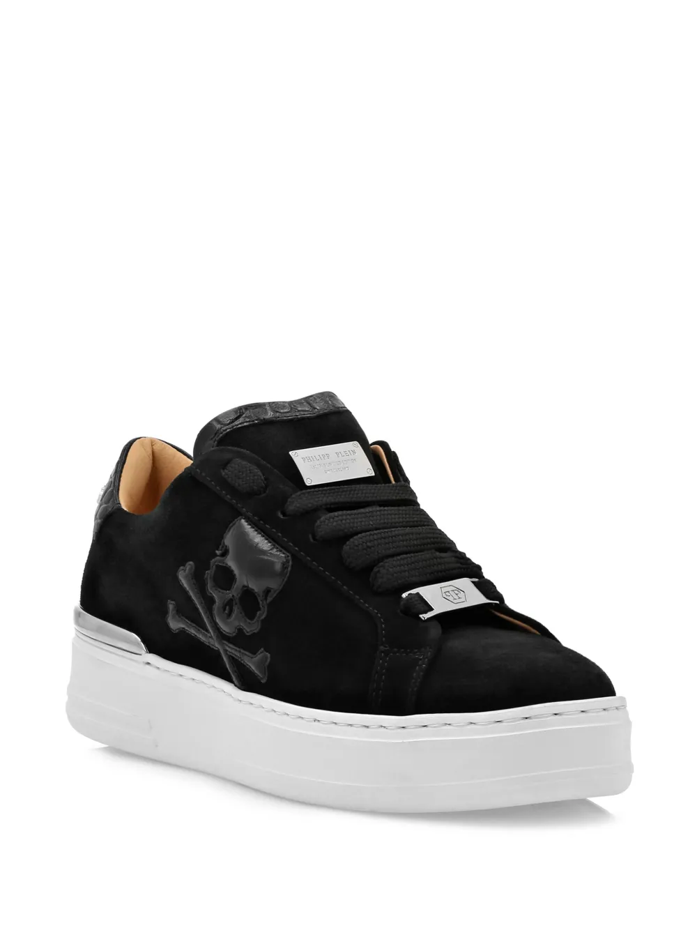 Philipp Plein Skull & Bones low-top sneakers - Zwart
