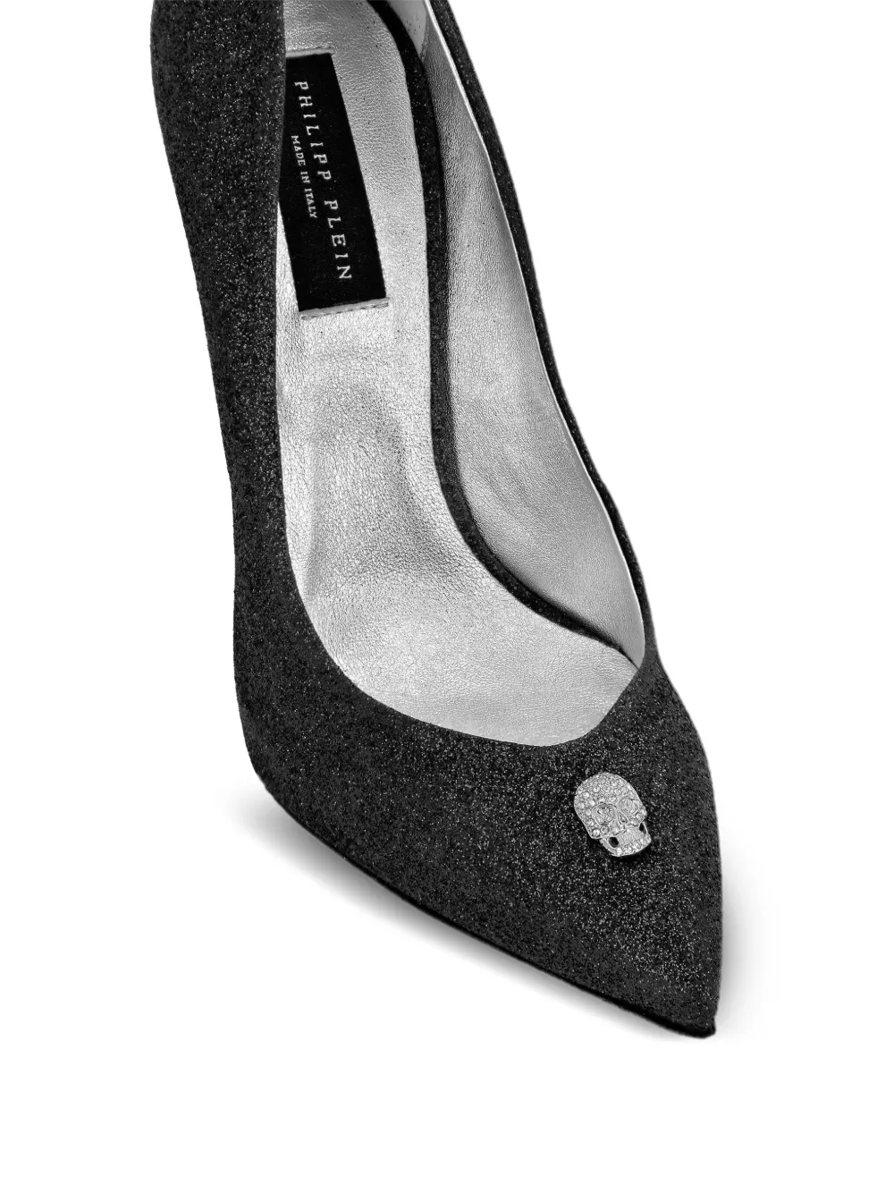 Shop Philipp Plein Glitter-detailed Stiletto Pumps In Black