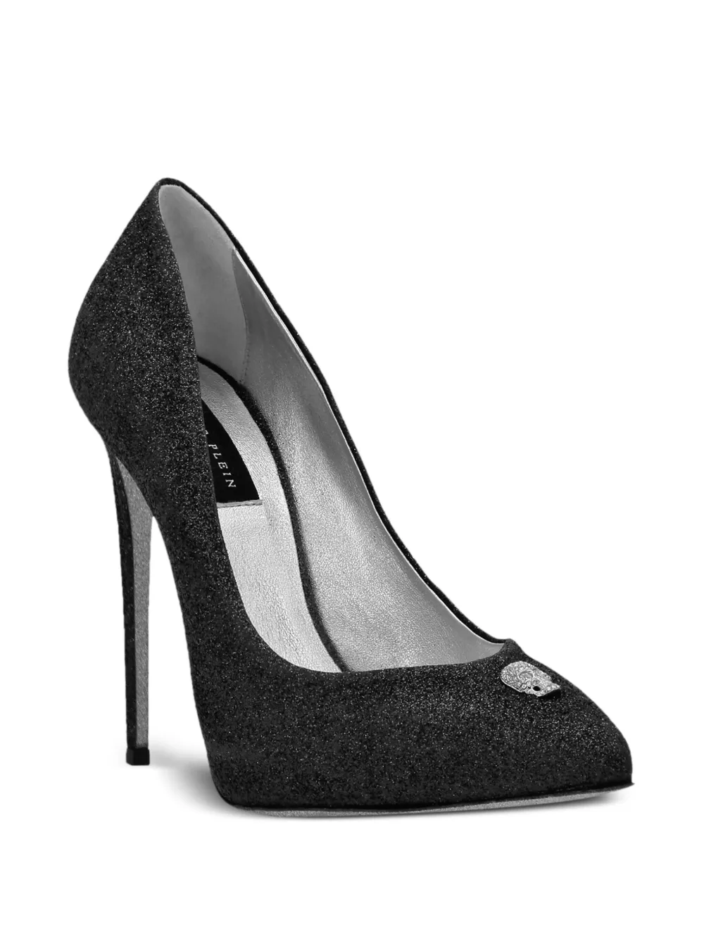 Shop Philipp Plein Glitter-detailed Stiletto Pumps In Black