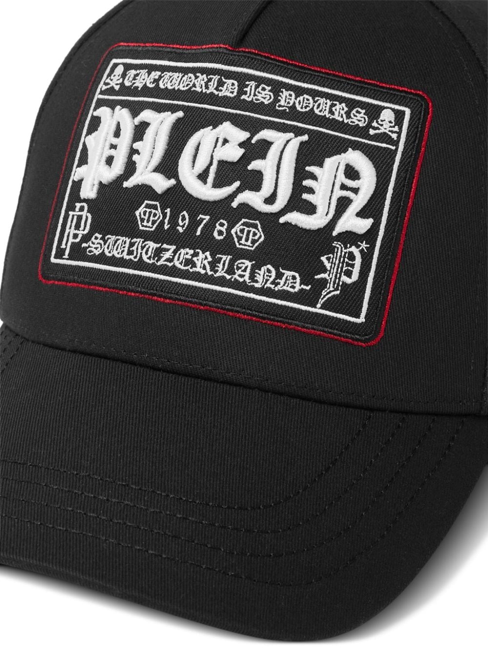 Shop Philipp Plein Logo-embroidered Cap In Black