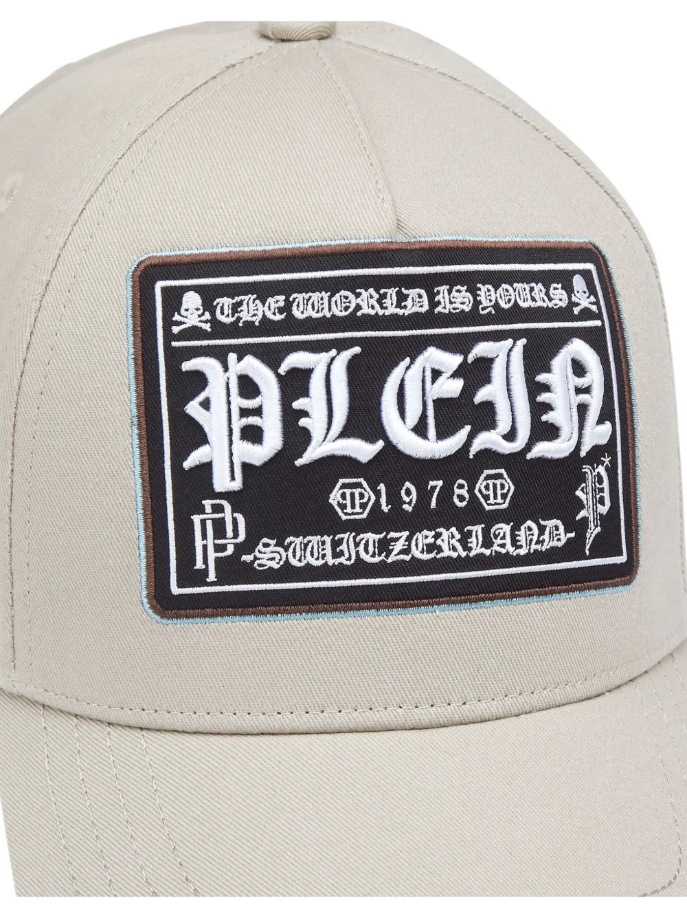 Shop Philipp Plein Logo-embroidered Baseball Cap In 中性色