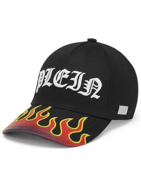 Philipp Plein Flame logo-embroidered cap Men