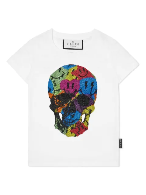 Philipp Plein Junior Smile crystal-embellished T-shirt