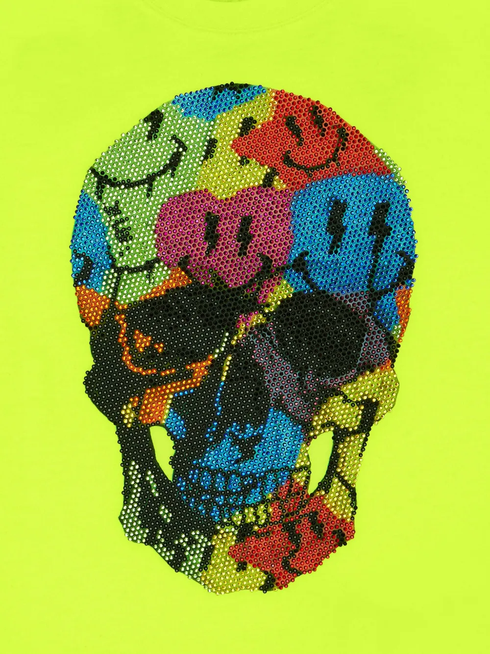 Philipp Plein Junior T-shirt met Sexy Pure Smile print Geel