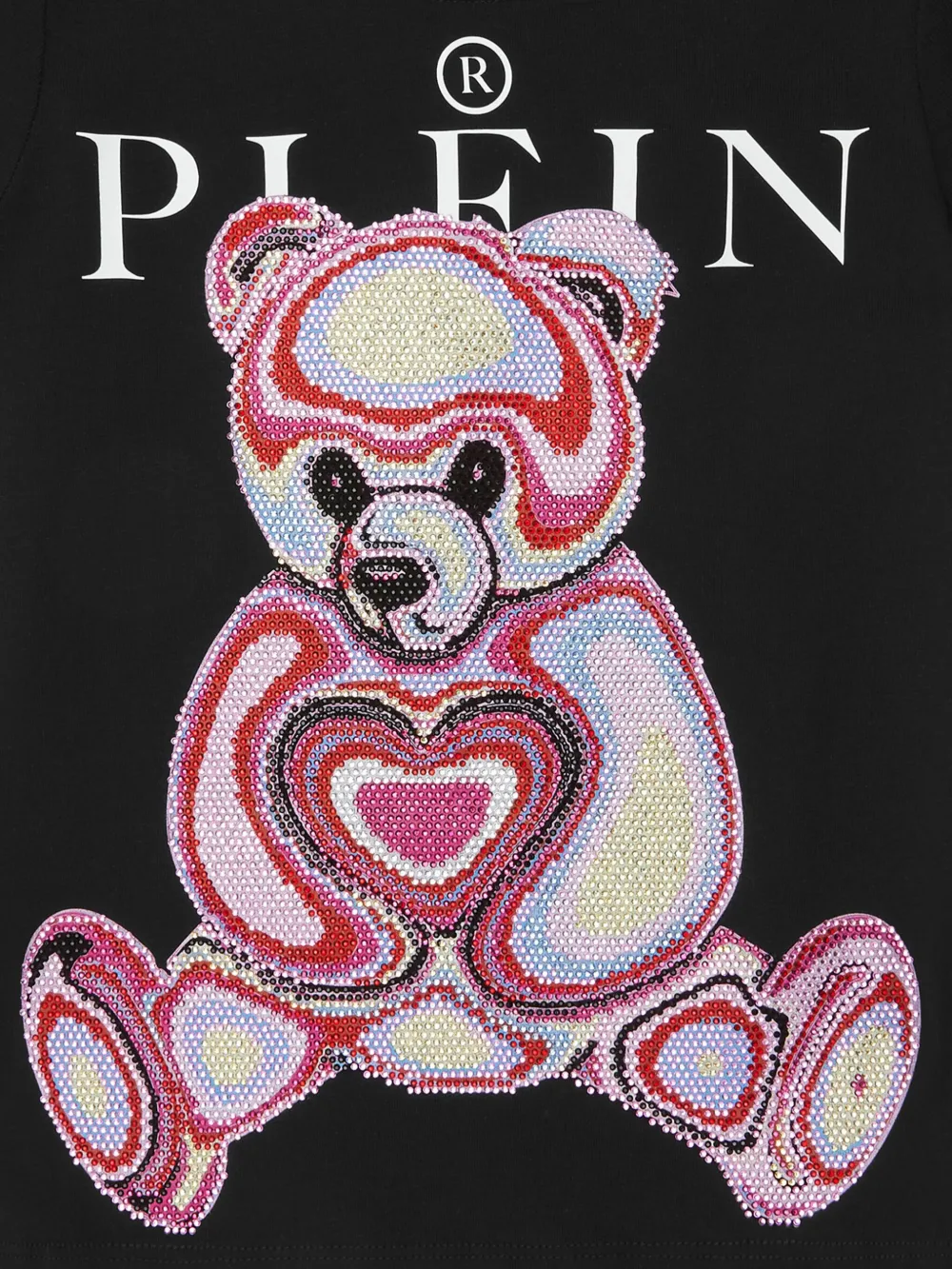 Shop Philipp Plein Teddy Bear-print Cotton T-shirt In Black