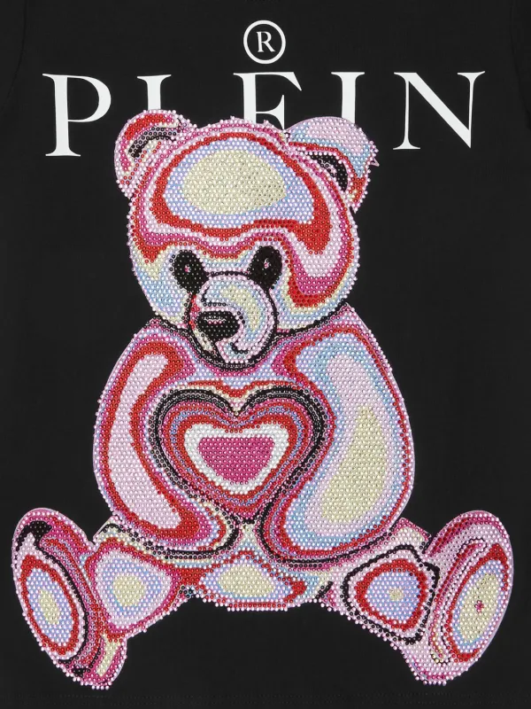 017 PHILIPP PLEIN フィリッププレイン ジュニア テディベア Philipp Plein Junior テディベア Tシャツ | ブラック | FARFETCH JP