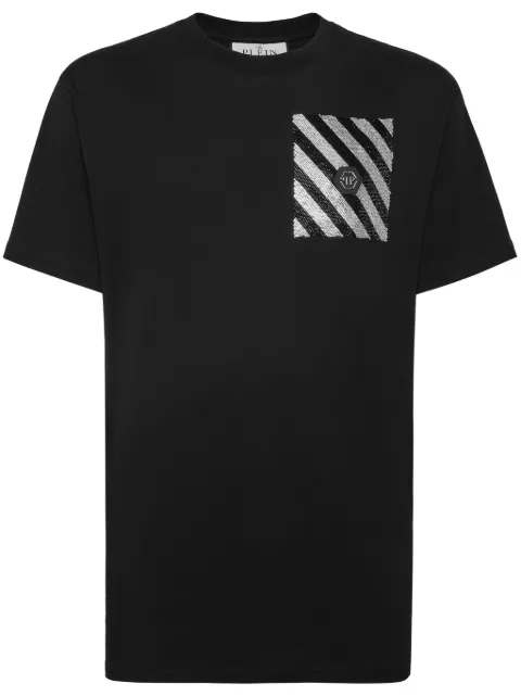 Philipp Plein rhinestone-embellished striped T-shirt Men
