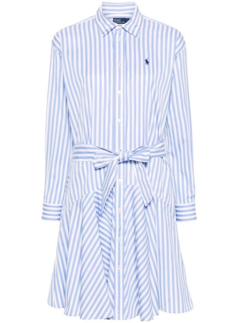 Polo Ralph Lauren logo-embroidered striped shirt dress Women