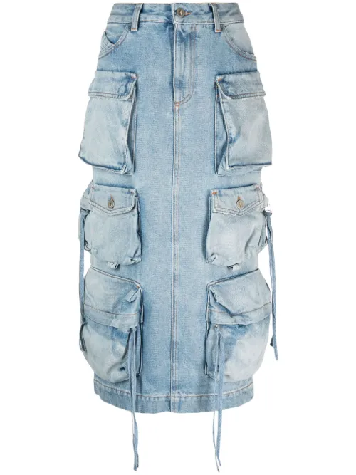 Minijupe en jean à poches cargo - The Attico - Modalova