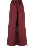 ROTATE BIRGER CHRISTENSEN logo-embroidered elasticated-waist palazzo trousers