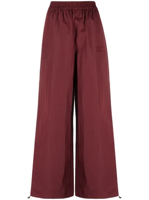 ROTATE BIRGER CHRISTENSEN logo-embroidered elasticated-waist palazzo trousers 