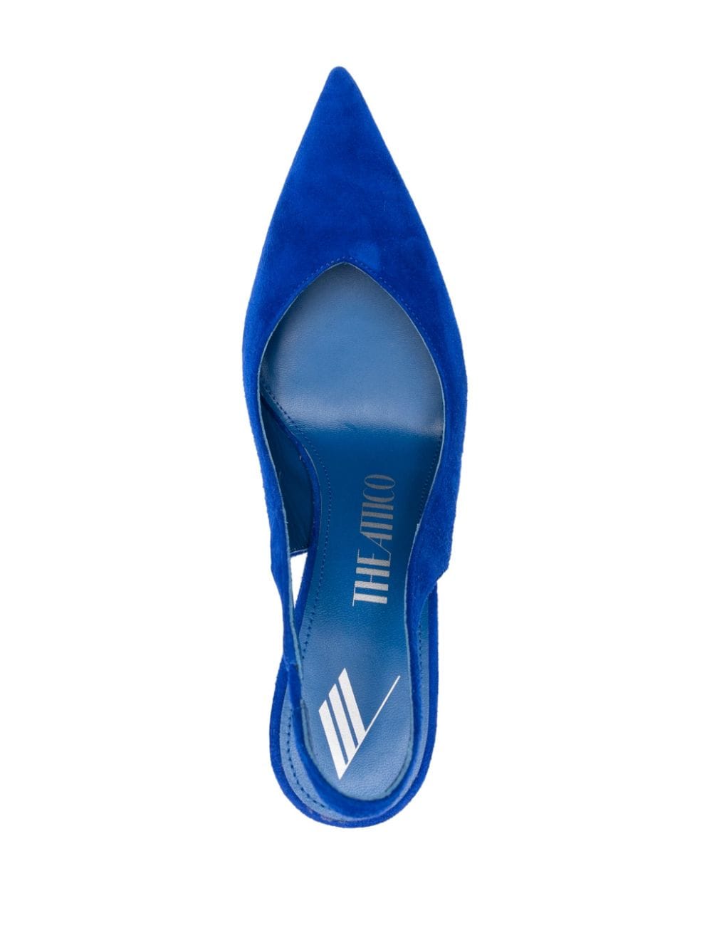 Shop Attico Cheope 105mm Slingback Pumps In Blue