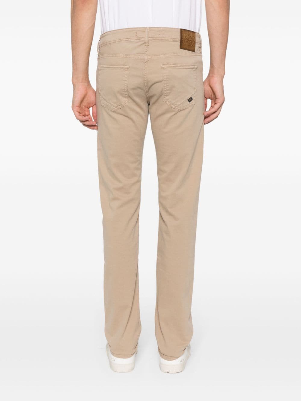 Shop Incotex Keyring Tapered-leg Trousers In Neutrals