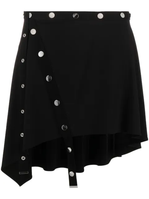 The Attico button-embellished asymmetric miniskirt