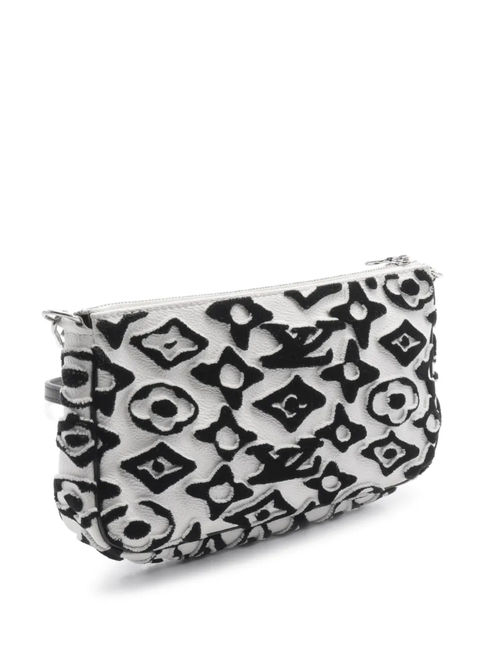 Louis Vuitton x Urs Fischer 2020 pre-owned Monogram Velvet Pochette Accessoires handbag - Wit