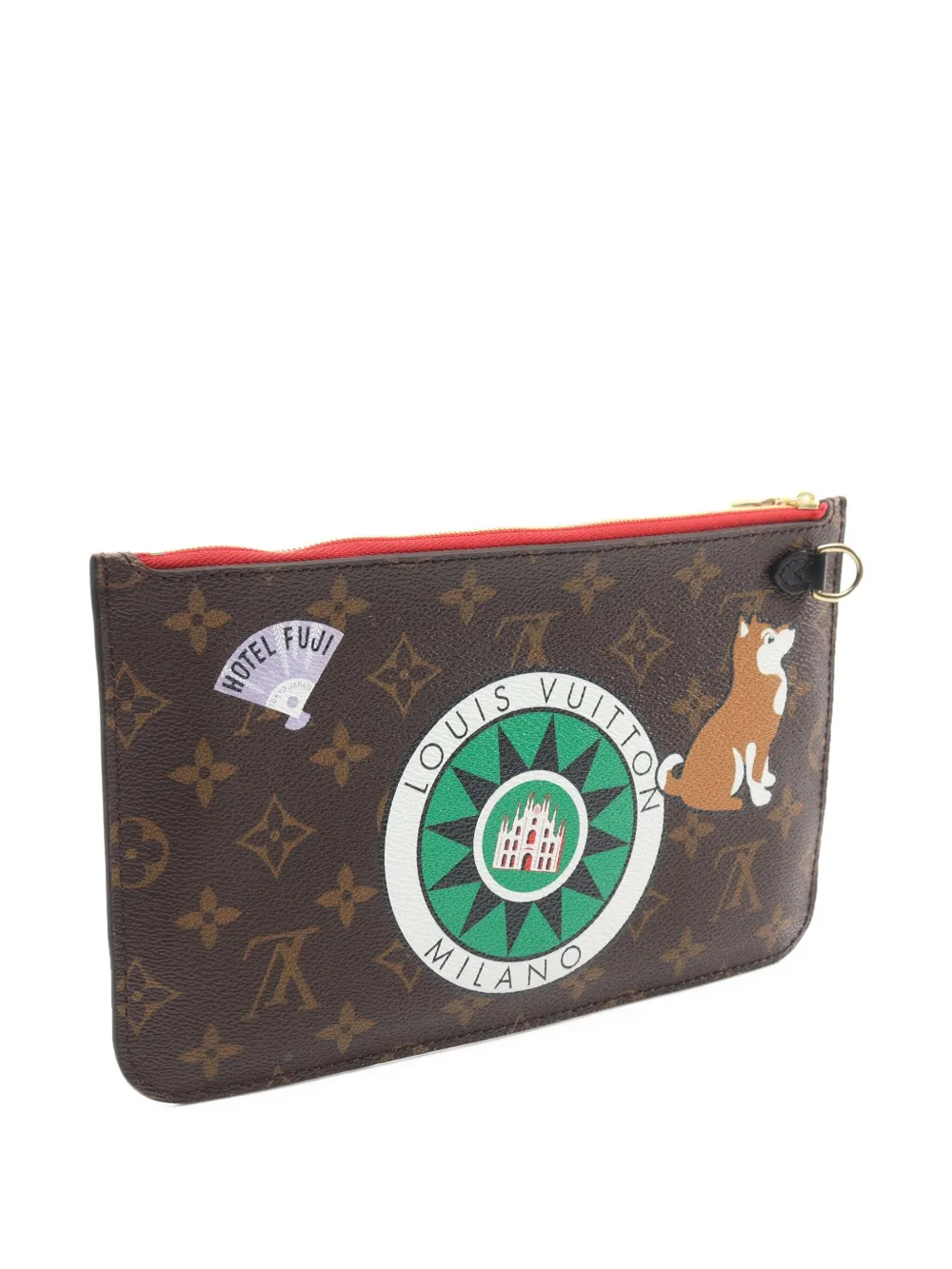 Louis Vuitton 2010s pre-owned World Tour Neverfull MM clutch bag - Bruin