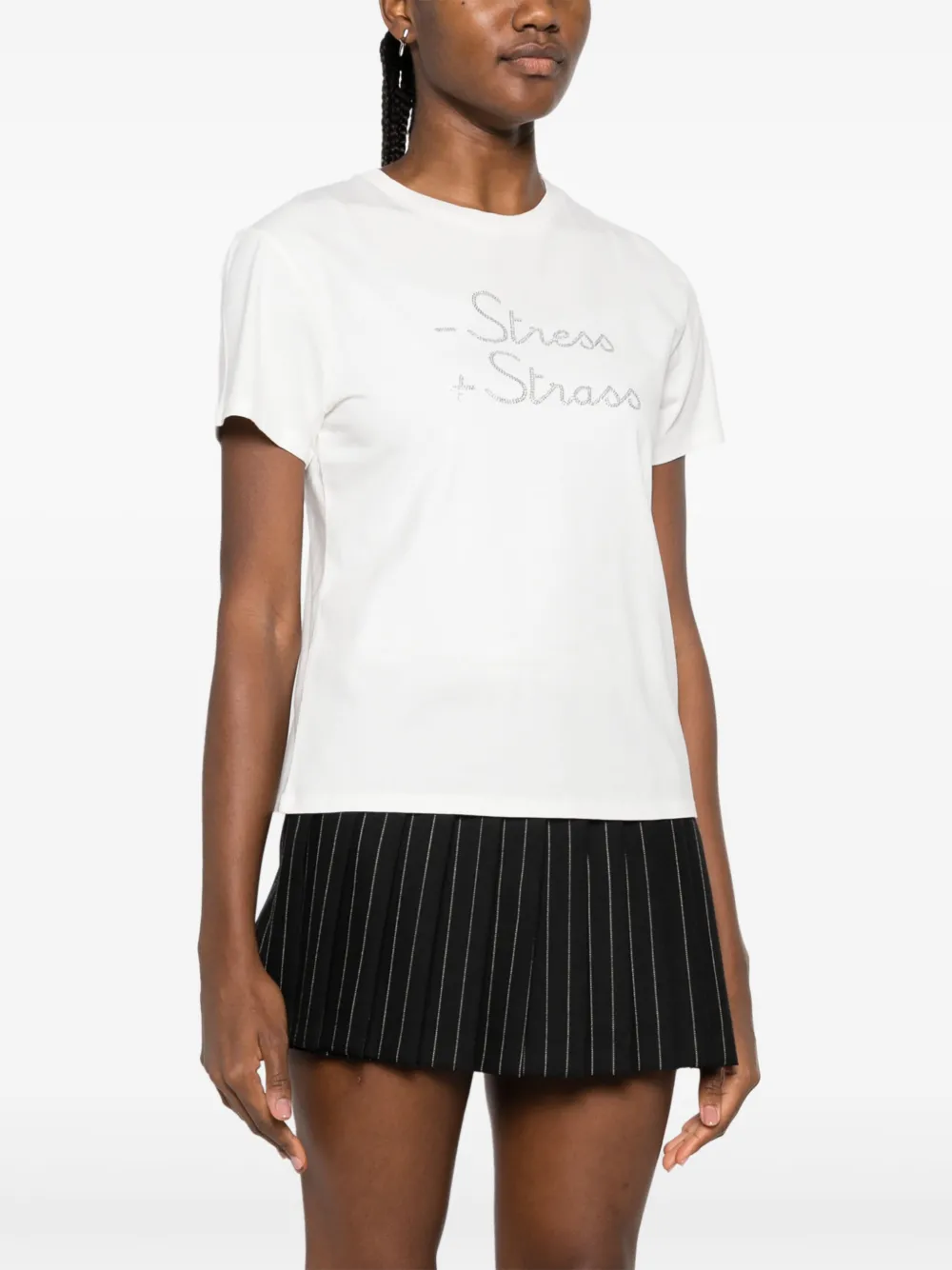 MC2 Saint Barth T-shirt verfraaid met kristallen Beige