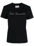 MC2 Saint Barth crystal-embellished cotton T-shirt - Black