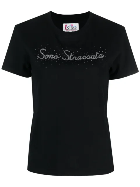 MC2 Saint Barth crystal-embellished cotton T-shirt 