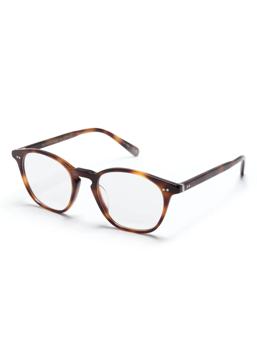 Shop Oliver Peoples Ronne Pantos-frame Glasses In Braun