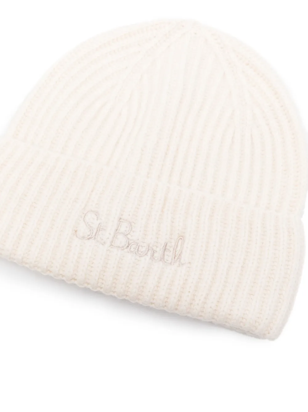 MC2 Saint Barth logo-embroidered ribbed-knit beanie - Beige
