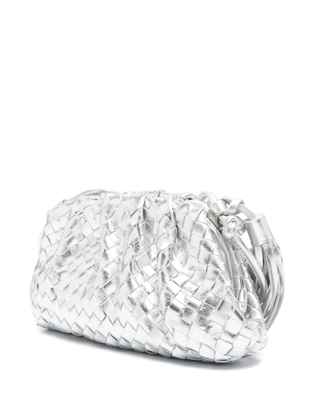 P.A.R.O.S.H. Happy leren schoudertas - Zilver