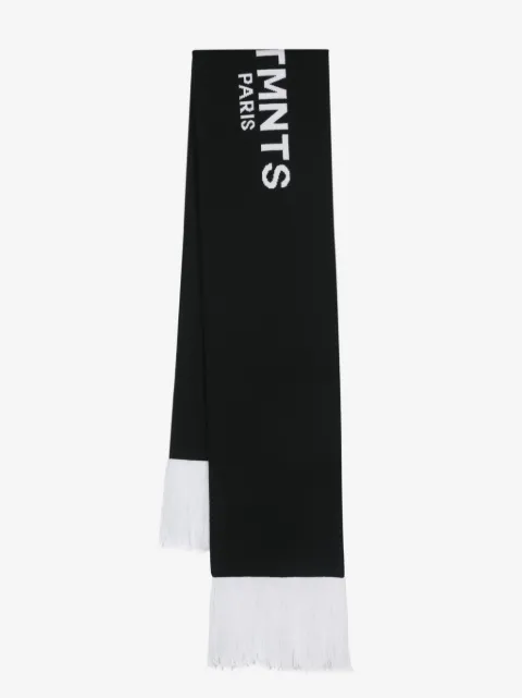 VTMNTS Logo intarsia sjaal met franje