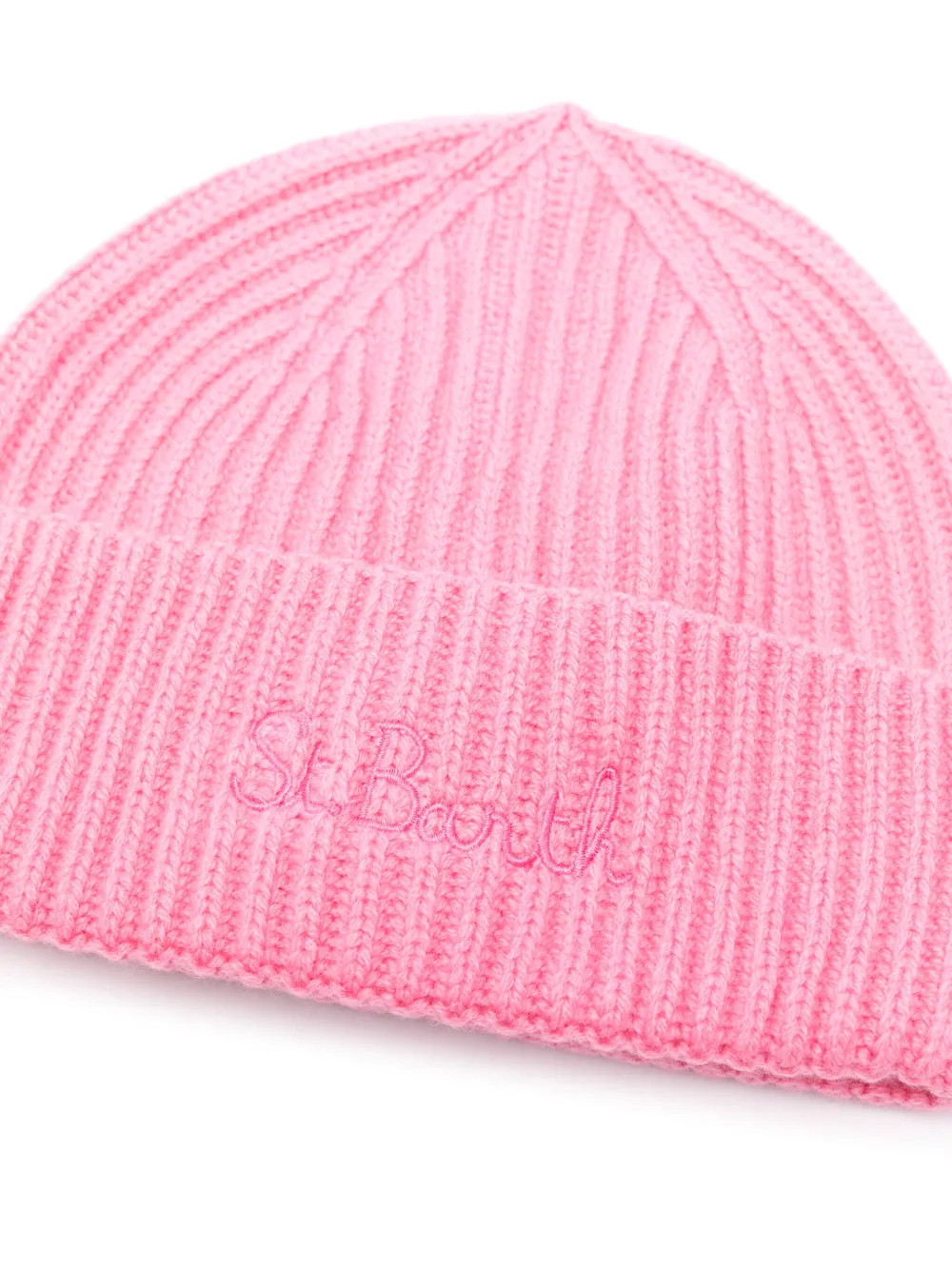 MC2 Saint Barth logo-embroidered ribbed-knit beanie - Roze