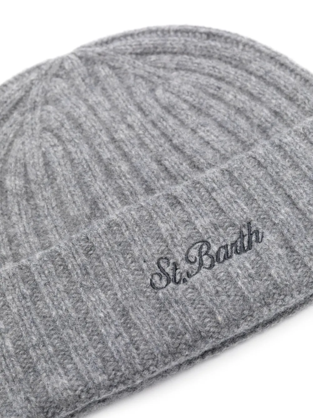 MC2 Saint Barth logo-embroidered wool beanie - Grijs