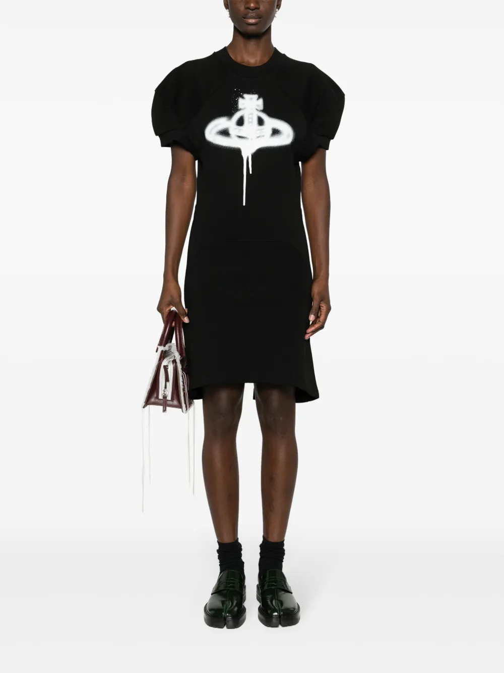 Vivienne Westwood Orb logo-print mini dress - Zwart