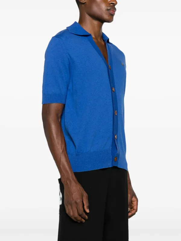 Vivienne Westwood Orb embroidered short sleeve Cardigan Farfetch