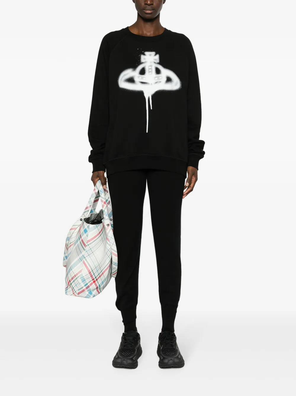 Vivienne Westwood Orb logo-print organic-cotton sweatshirt - Zwart