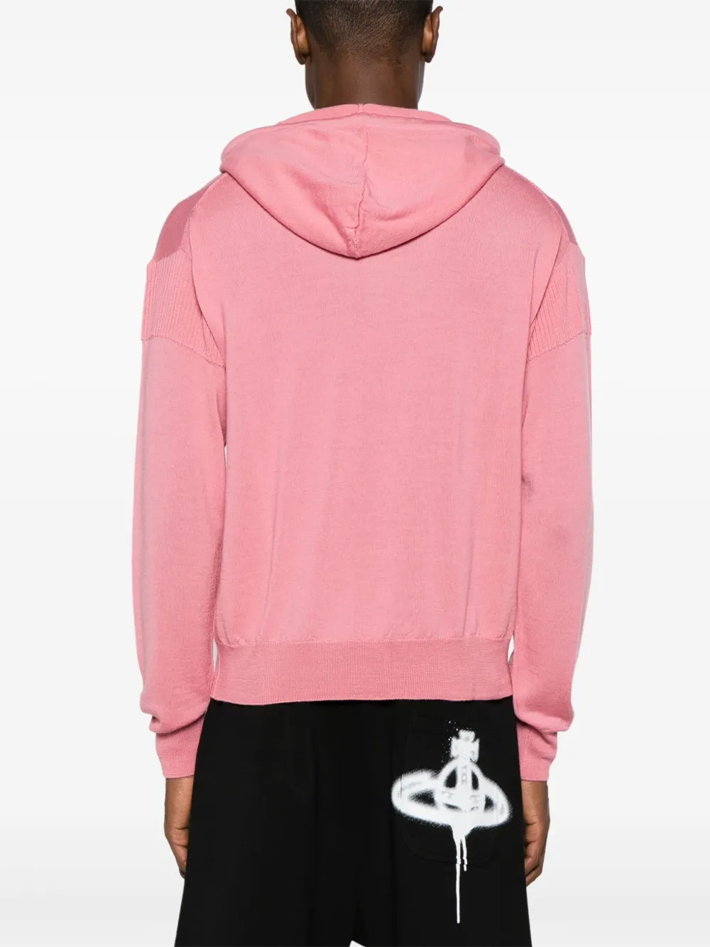 Shop Vivienne Westwood Orb-embroidered Virgin Wool Hoodie In Pink