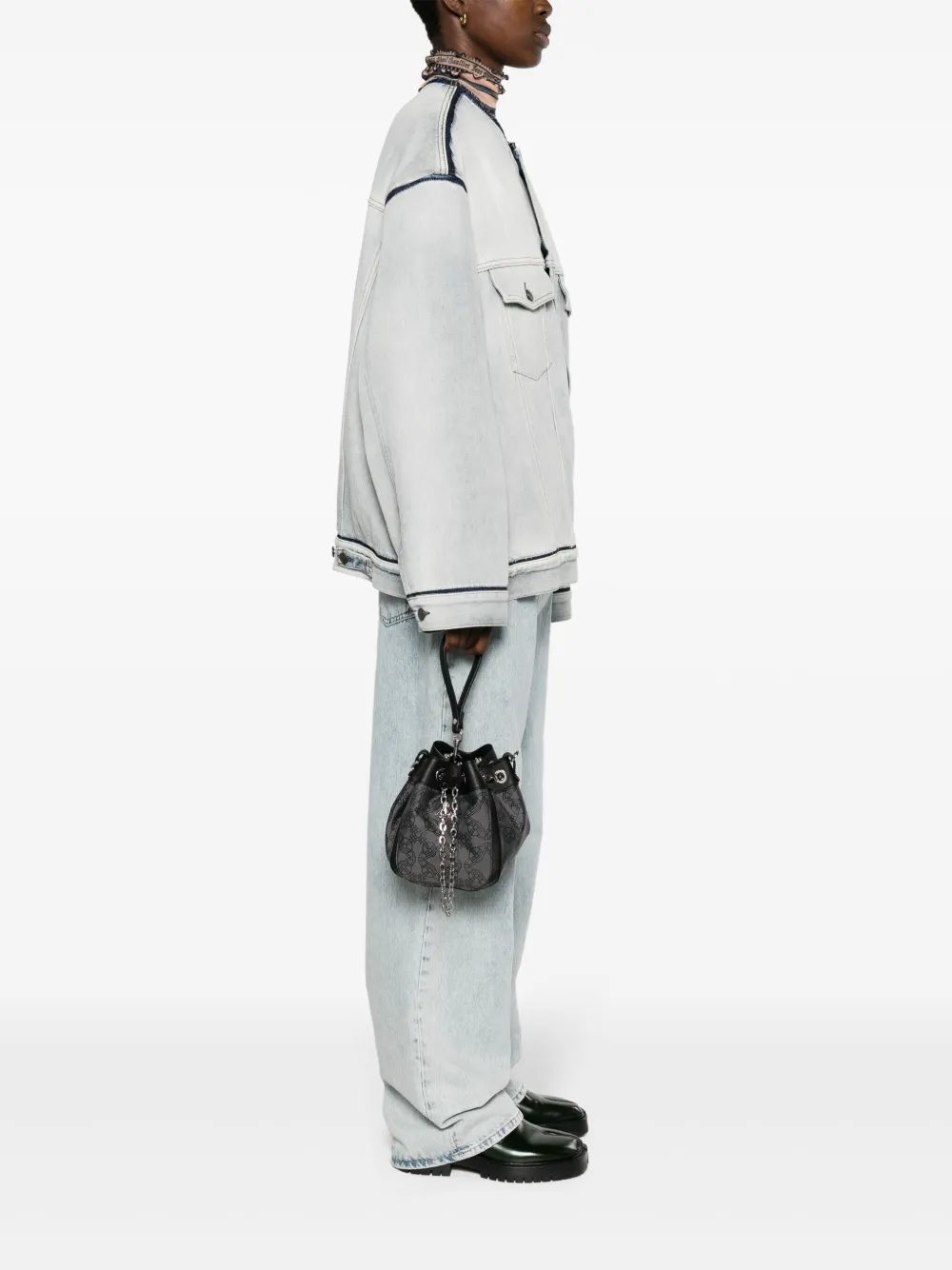 Vivienne Westwood small Cirissy Orb-print bucket bag - Zwart